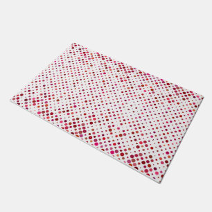  Elegant Polka Dots Pink Peach Decorative Pattern  Doormat