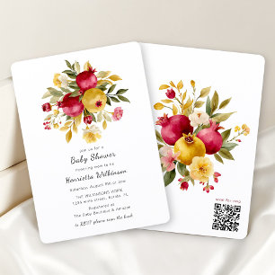 Elegant Pomegranate Baby Shower invitation
