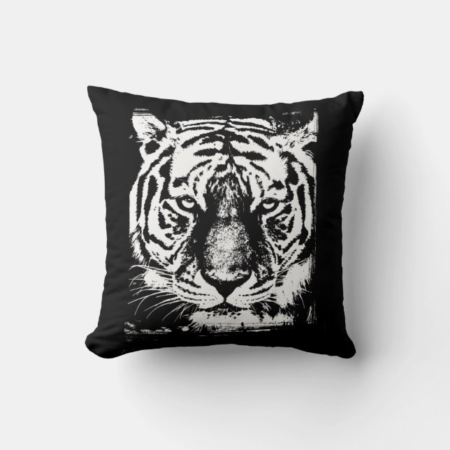 Elegant Pop Art Tiger Head Modern Template Square Cushion (Front)