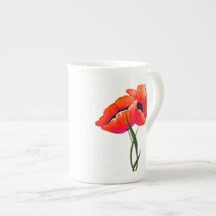 Elegant Poppies China Mug