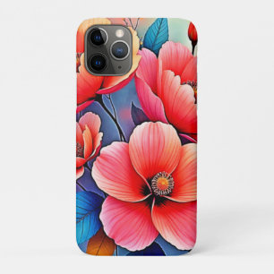 Elegant Poppies: Radiant Nature Art iPhone 11 Pro Case