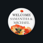 Elegant Poppy Red Flower Monogram Wedding Magnet<br><div class="desc">Make your wedding celebration unforgettable with this stunning poppy red flower magnet featuring personalised monogram design. This vibrant and elegant wedding favour combines the bold beauty of red poppies with sophisticated custom lettering, creating a keepsake that guests will proudly display and treasure for years to come. Key features: Striking poppy...</div>