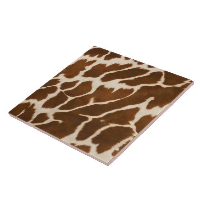 Elegant Popular Cow Faux Leather Collection Ceramic Tile (Side)