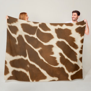 Elegant Popular Cow Faux Leather Collection Fleece Blanket