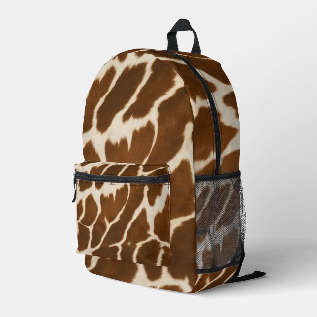 Elegant Popular Cow Faux Leather Collection Printed Backpack (Back Corner Right)