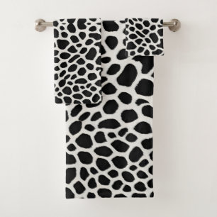 Elegant Popular Luxury White Leopard Collection Bath Towel Set