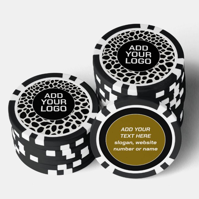 Elegant Popular Luxury White Leopard Collection Poker Chips (Stack)