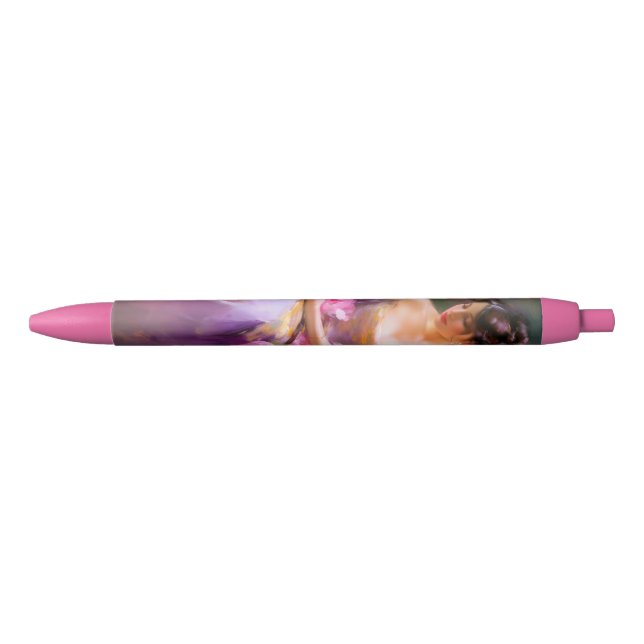 Elegant Portrait  Black Ink Pen (Front)