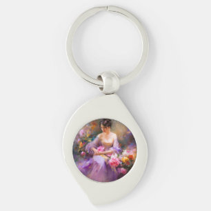 Elegant Portrait  Key Ring