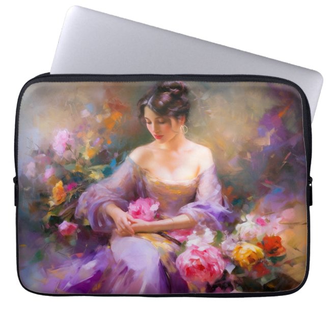 Elegant Portrait  Laptop Sleeve (Front)