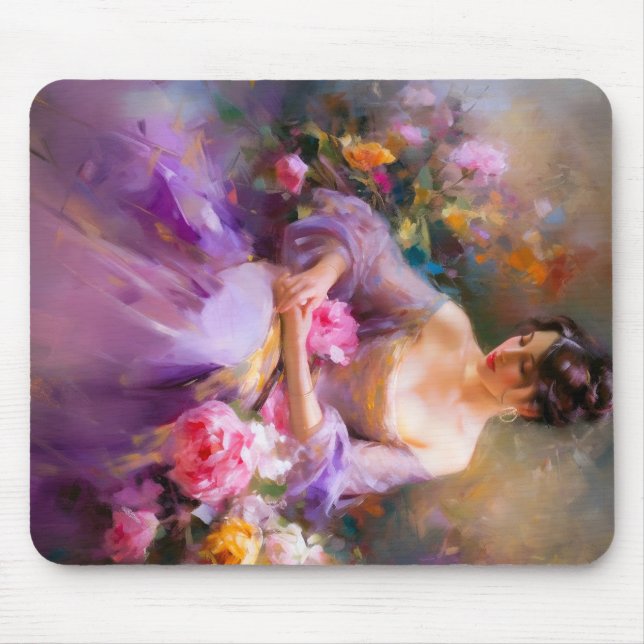 Elegant Portrait  Mouse Pad (Front)