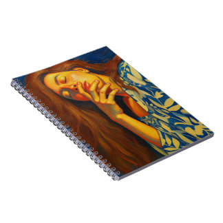 Elegant Portrait Oil Painting Photo Notebook