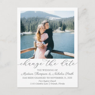 Elegant Portrait Picture Change The Date Postcard