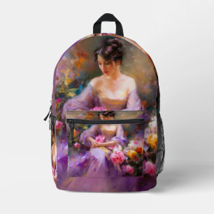 Elegant Portrait  Printed Backpack