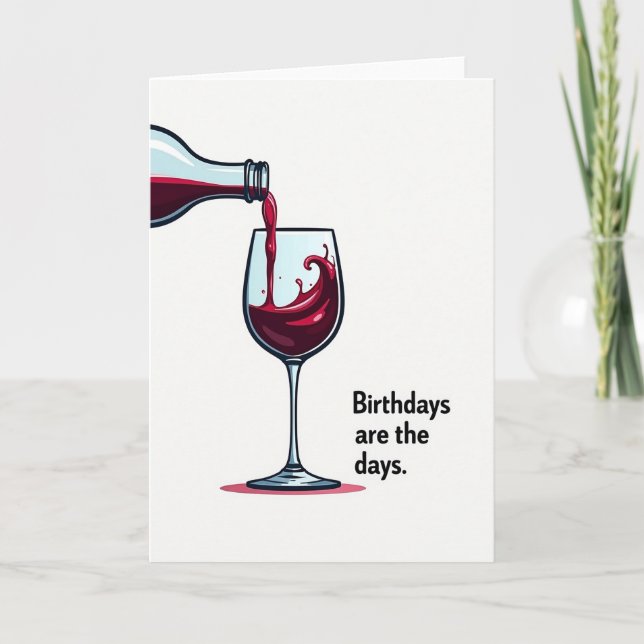 Elegant Pour Birthday Card (Front)
