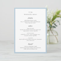 Elegant Powder Blue Monogram Modern Wedding