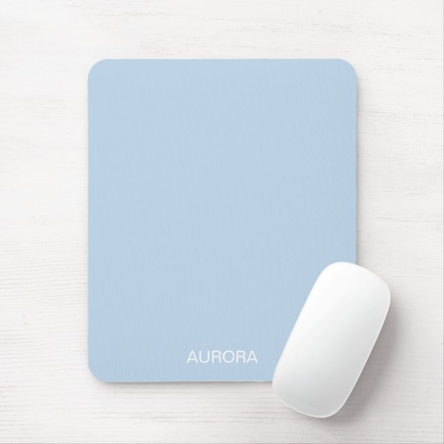 Elegant Powder Blue Personalised Name -  Mouse Pad (With Mouse)