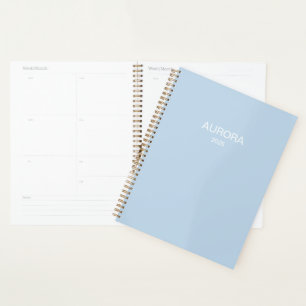 Elegant Powder Blue Personalized Name -  Planner