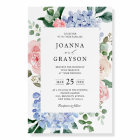 Elegant Powder Blue Pink Hydrangea Formal Wedding