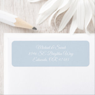 Elegant Powder Blue Return Address Label