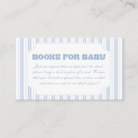 Elegant Powder Blue Striped Pattern Books For Baby