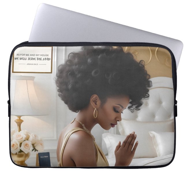 Elegant Praying Mother Laptop Sleeve (Front)