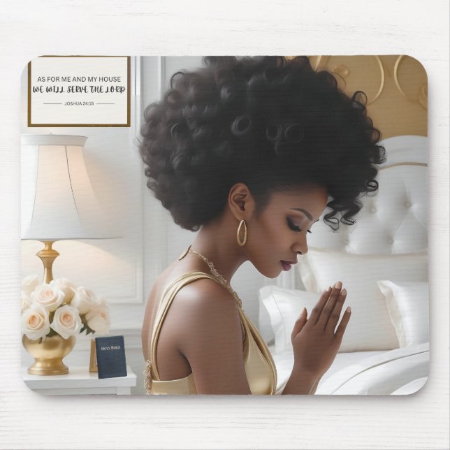 Elegant Praying Mother Mouse Pad (Front)
