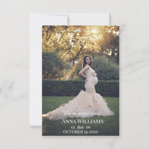 Elegant Pregnancy Announcement Card