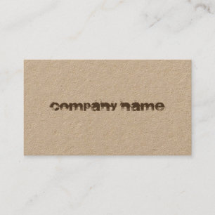 Elegant Premium Kraft Distressed Text Corporate Business Card