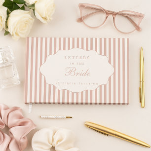 Elegant Preppy Dusty Rose Letters To The Bride Guest Book