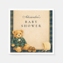 Elegant Preppy Teddy Bear Baby Shower
