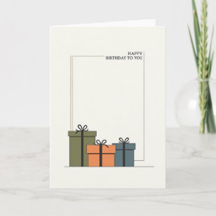 Elegant Presents Birthday Card