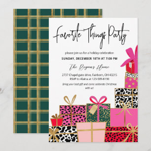 Elegant Presents Favourite Things Party Holiday Invitation