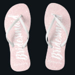 Elegant pretty chick rose gold glitter bridesmaid thongs<br><div class="desc">Faux rose gold glitter bridesmaid design.</div>