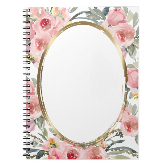  Elegant Pretty Floral Notebook (Front)