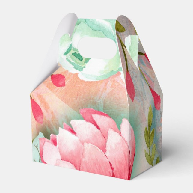 Elegant Pretty Flower Thank You Party Favour Favour Box (Front Side)