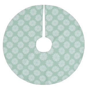 Elegant pretty girly light green mandala pattern brushed polyester tree skirt