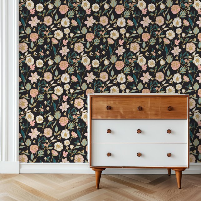 Elegant Pretty Gold Florals Custom Background Wallpaper (Creator Uploaded)