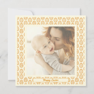 Elegant Pretty Pastel Chic Photo Happy Easter Eggs Holiday Card