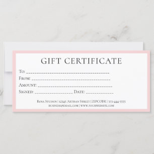 Elegant Pretty Pink Minimalist Business Name