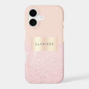 Elegant pretty rose gold glitter & blush pink