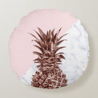 Elegant pretty rose gold pineapple white marble