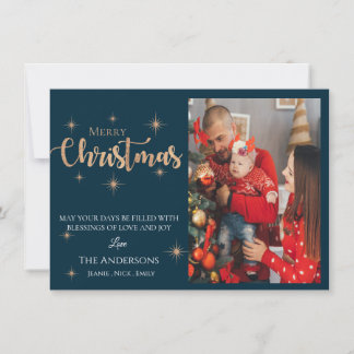 Elegant Pretty Typography | Merry Christmas Photo Card