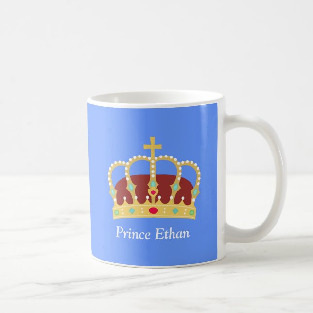 Elegant Prince Crown with Jewels for Boys Coffee Mug (Right)