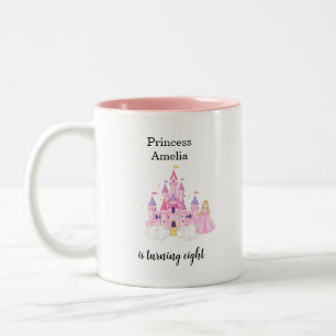 Elegant Princess Birthday Celebration Two-Tone Coffee Mug