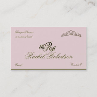 Elegant Princess Calling Card