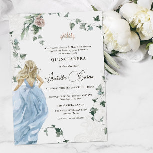 Elegant Princess Fairy Tale Quinceañera 15th Invitation