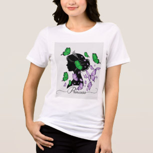 Elegant "Princess of Butterflies" T-shirt Prince Tri-Blend Shirt