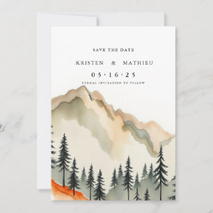Elegant Printable Mountain Save The Date