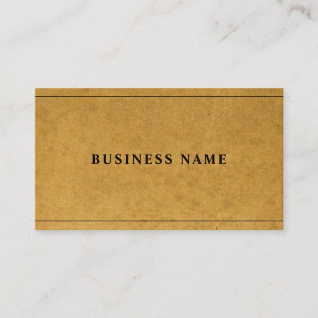 Elegant Printed Kraft Paper Professional Company Business Card (Front)